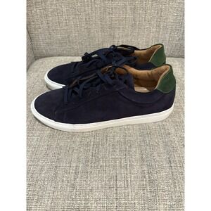 Goatlane Navy Blue Suede Golf Sneakers Green Heel Tab Mens 44 Made in Portugal